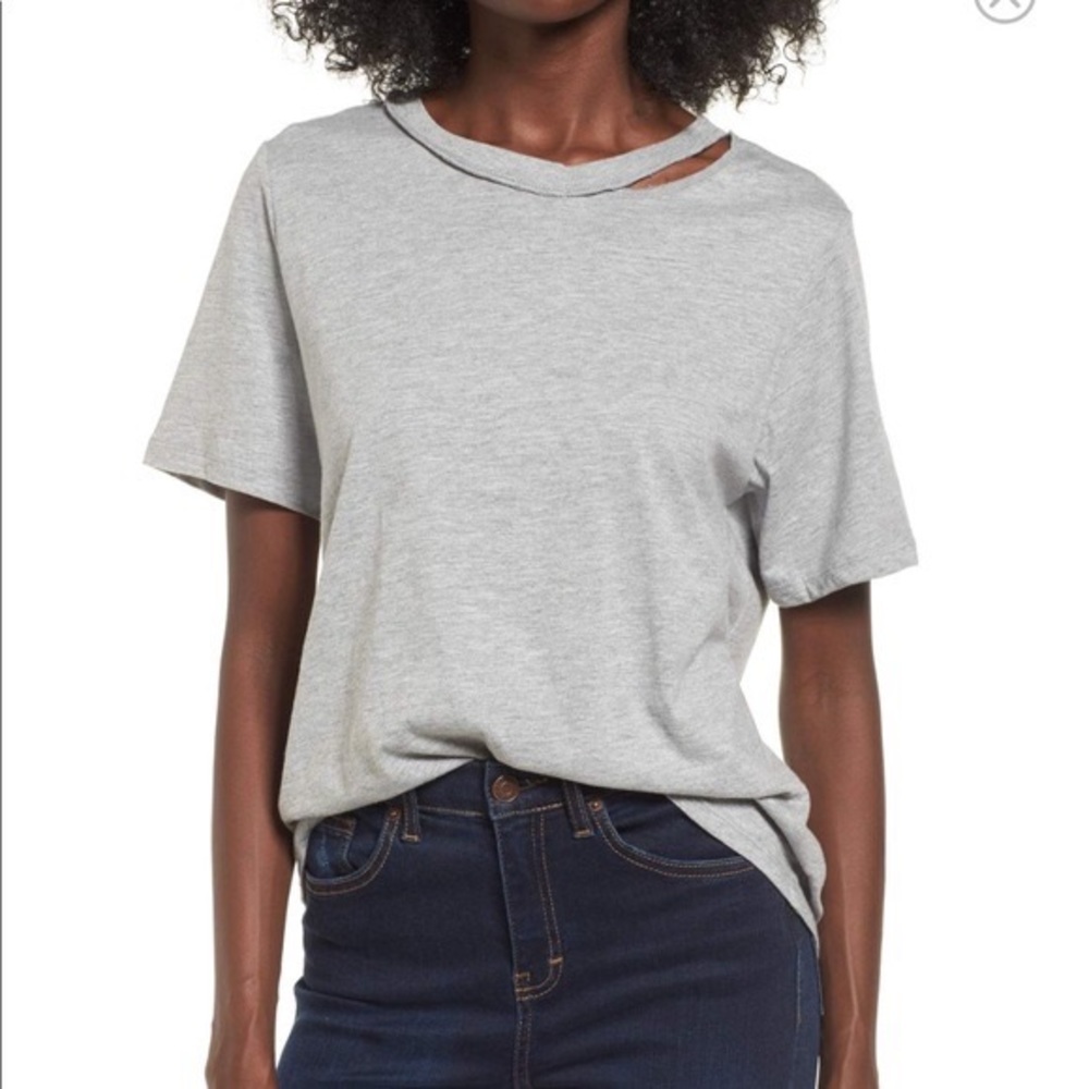 Top shop Slash Choker Boxy Tee